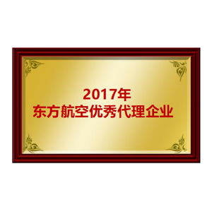 2017年东方航空优秀代理企业